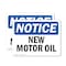 Signmission New Motor Oil, 14 in W x Rectangle, Plastic OS-2PACK-NS-P-1014-L-14328 - alternate 1
